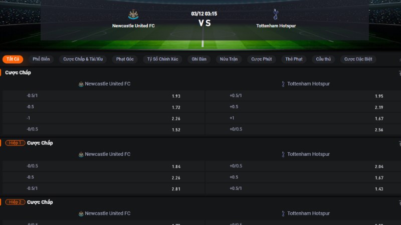 Newcastle vs Tottenham